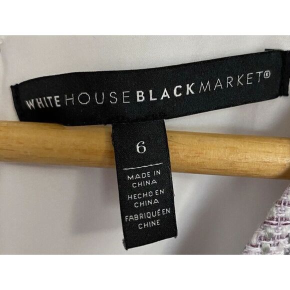 White House Black Market Women's Knit Dress Size 6 Lined Zip Up Sleeveless - Picture 7 of 9